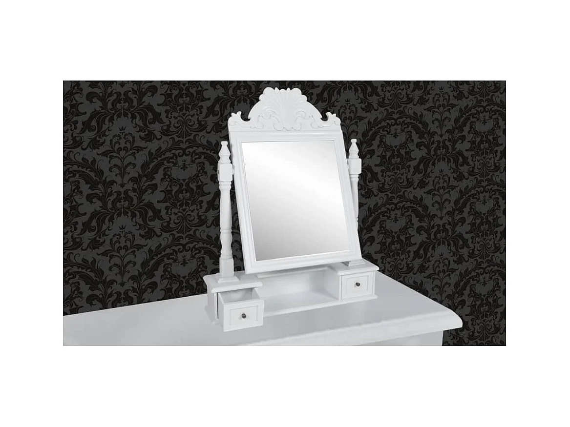 Tocador con espejo giratorio rectangular MDF