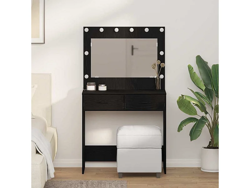 Coiffeuse Chêne noir 78.5 x 41 x 135 cm Bois d'ingénierie