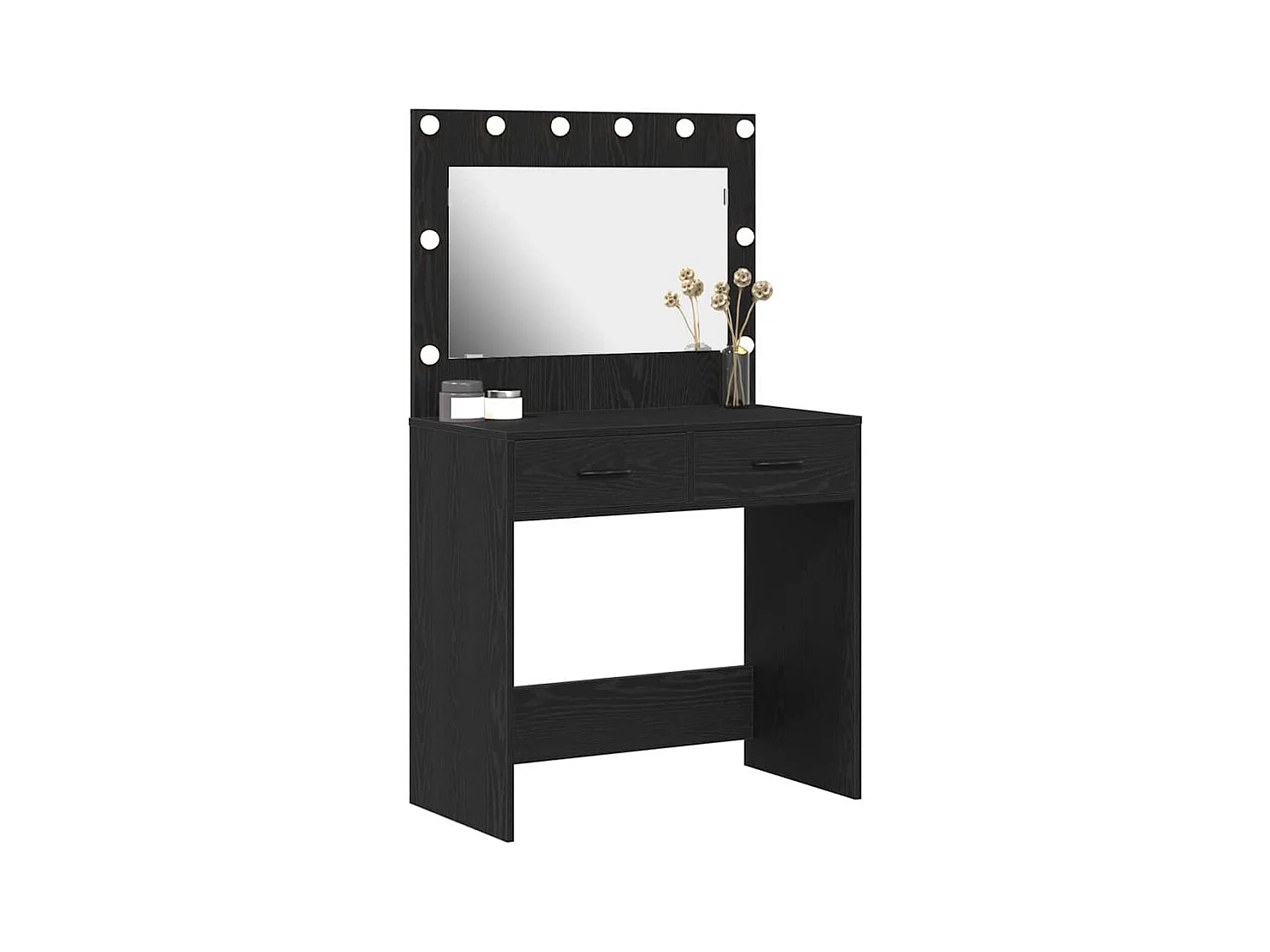 Coiffeuse Chêne noir 78.5 x 41 x 135 cm Bois d'ingénierie