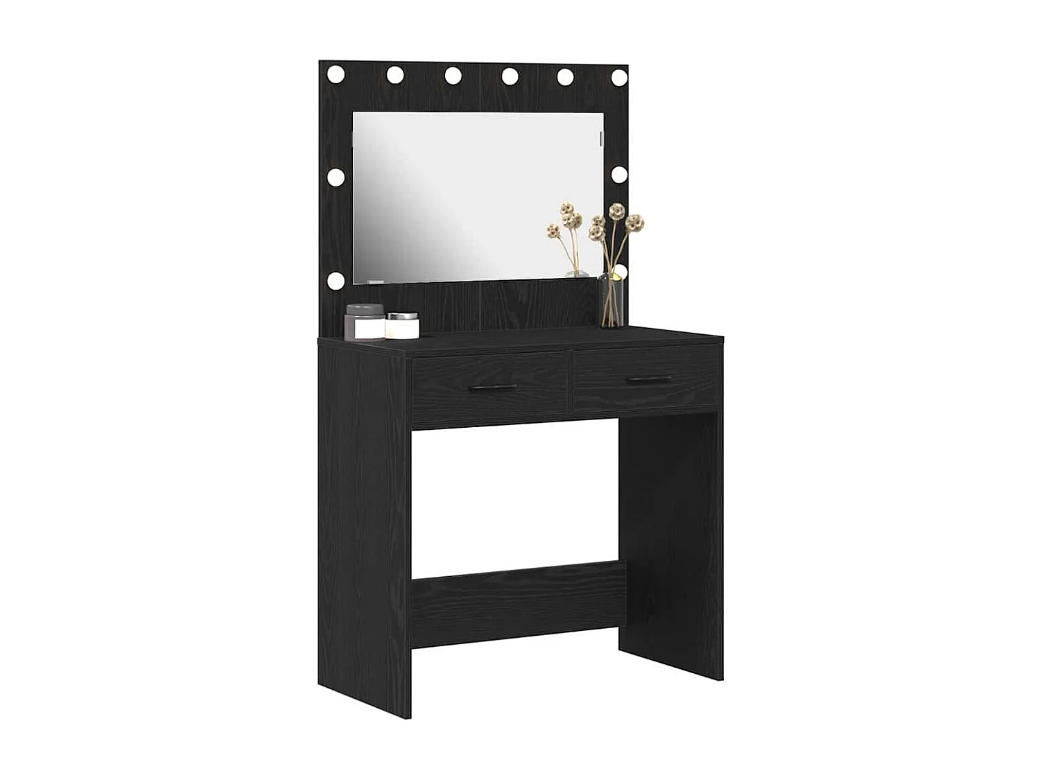 Coiffeuse Chêne noir 78.5 x 41 x 135 cm Bois d'ingénierie