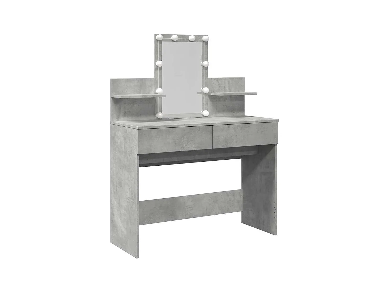 Betongrijze LED kaptafel 100x40x130 cm