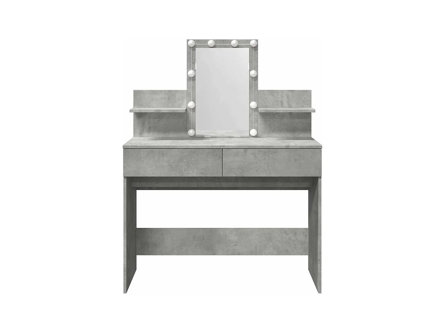 Betongrijze LED kaptafel 100x40x130 cm