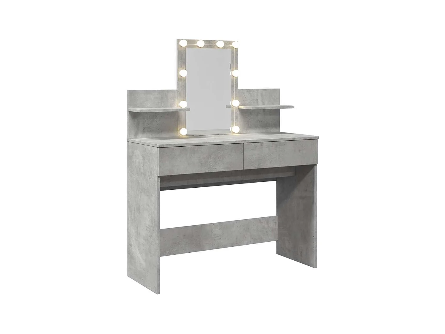 Betongrijze LED kaptafel 100x40x130 cm