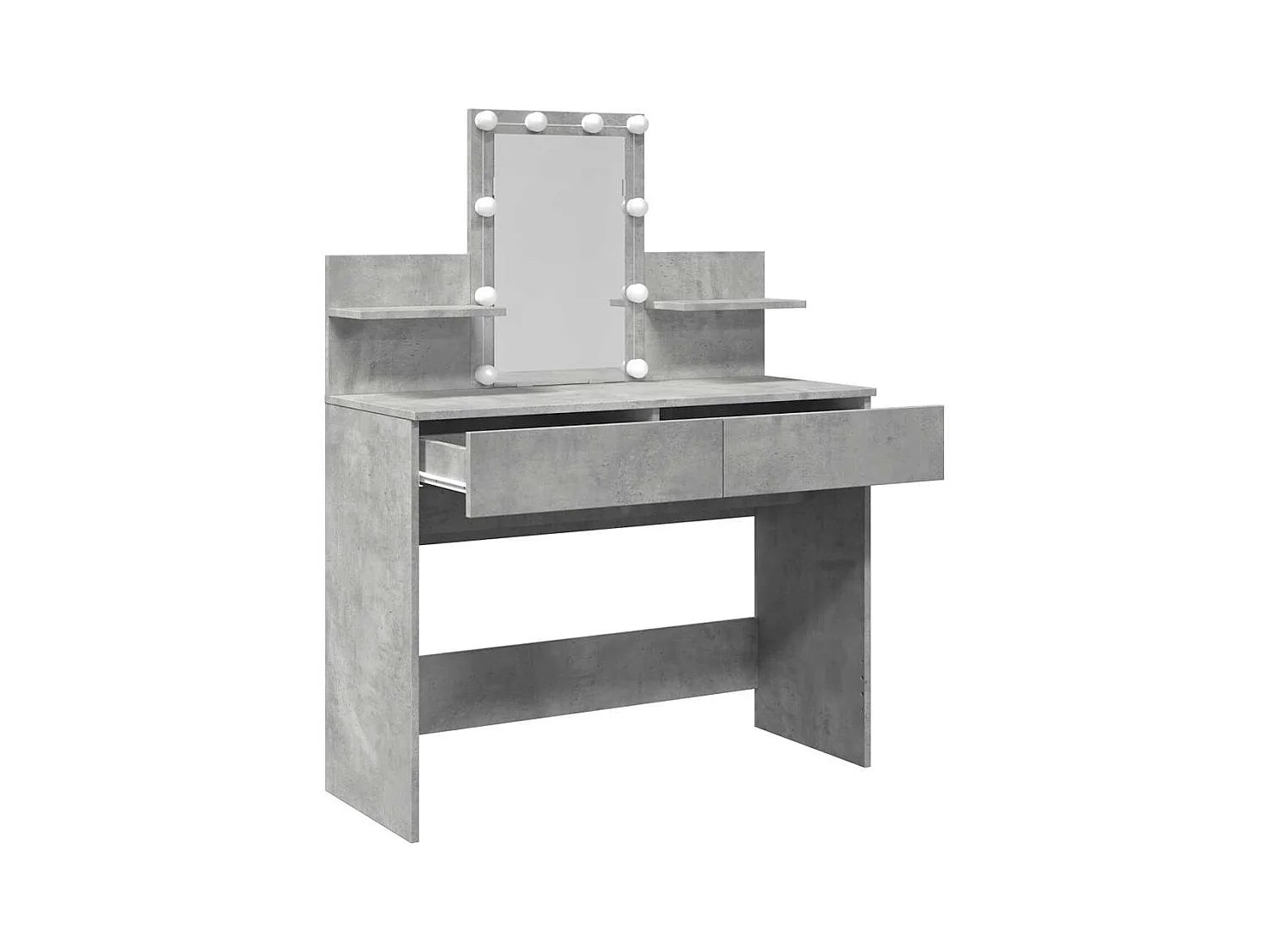 Betongrijze LED kaptafel 100x40x130 cm