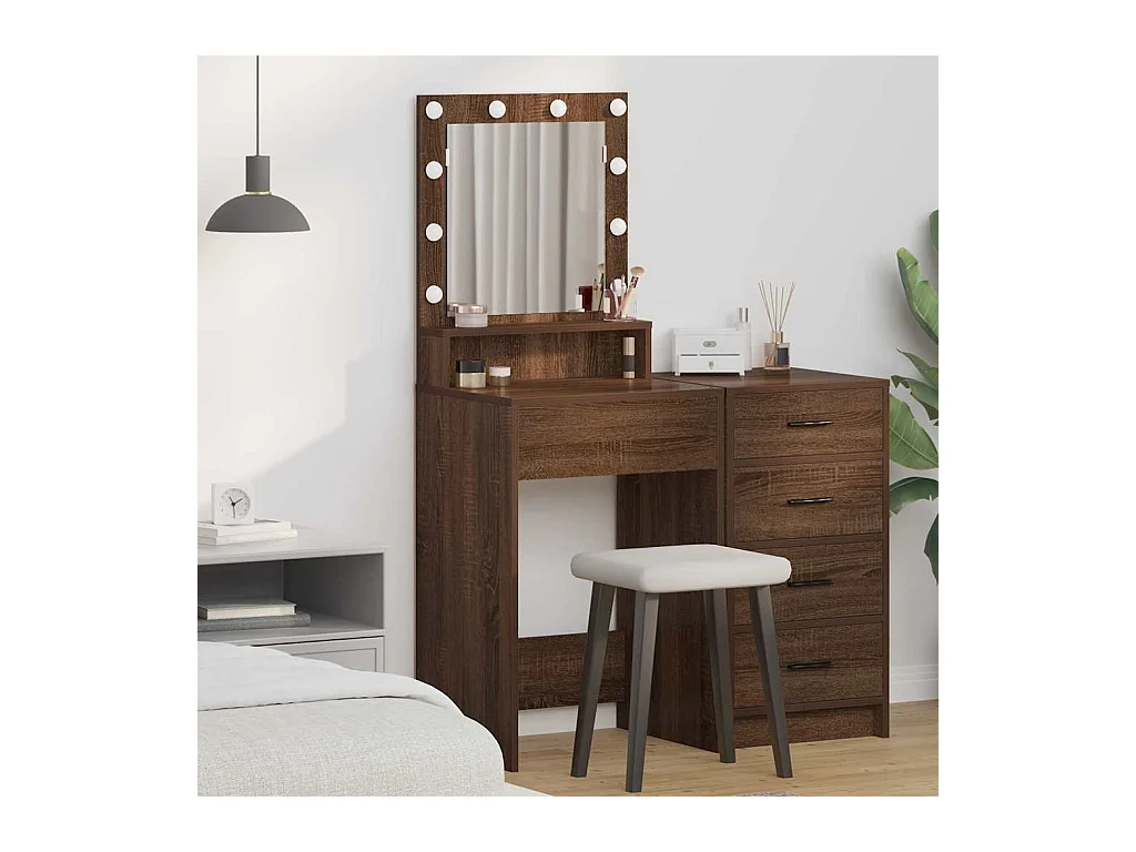 Coiffeuse Chêne brun 50 x 41 x 135 cm Bois d'ingénierie