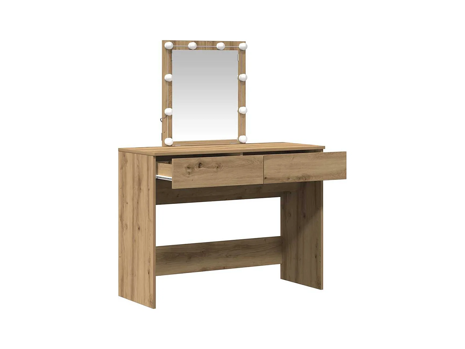 Coiffeuse chêne artisanal 100 x 40 x 130 cm Bois d'ingénierie