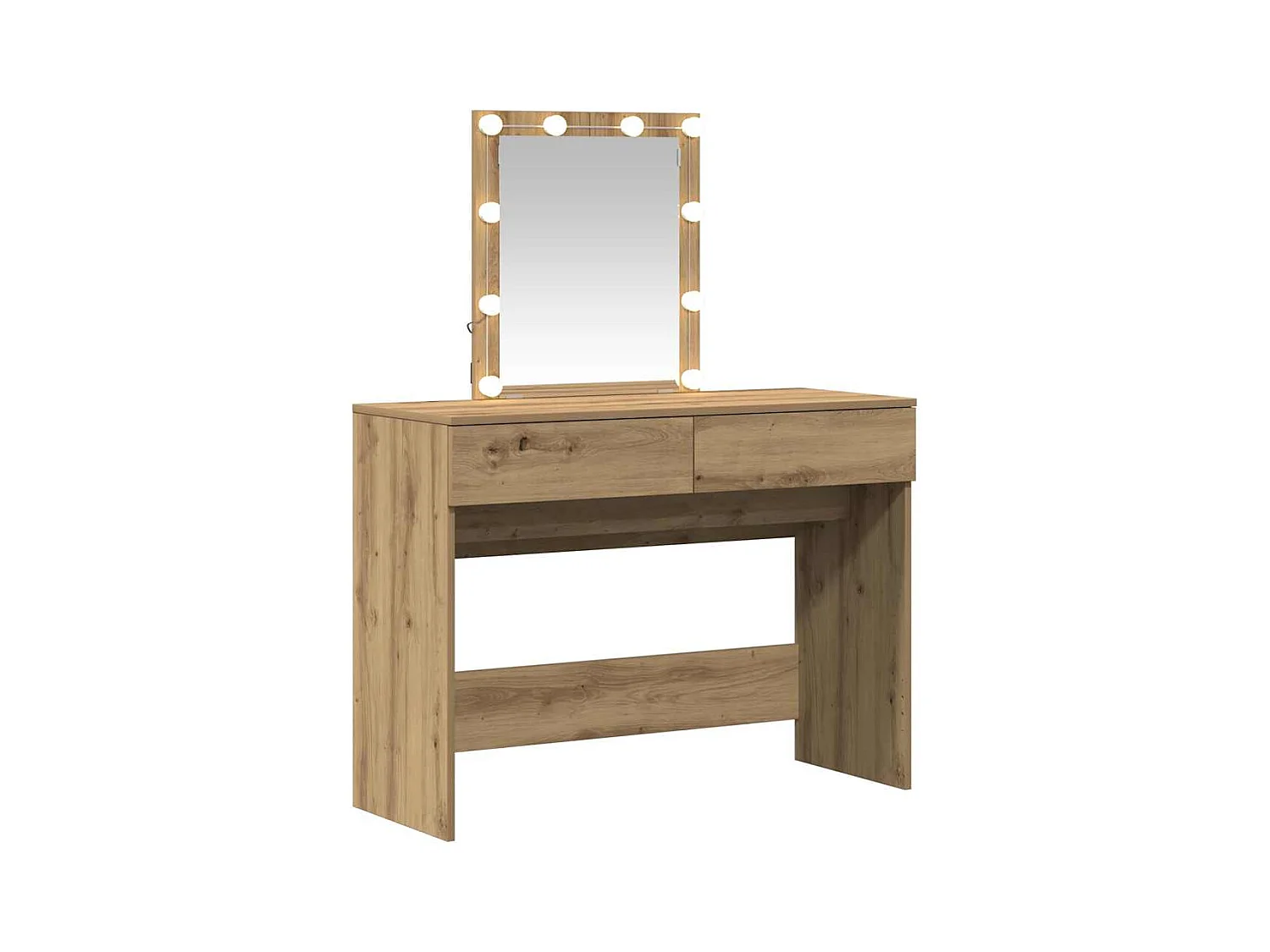 Coiffeuse chêne artisanal 100 x 40 x 130 cm Bois d'ingénierie