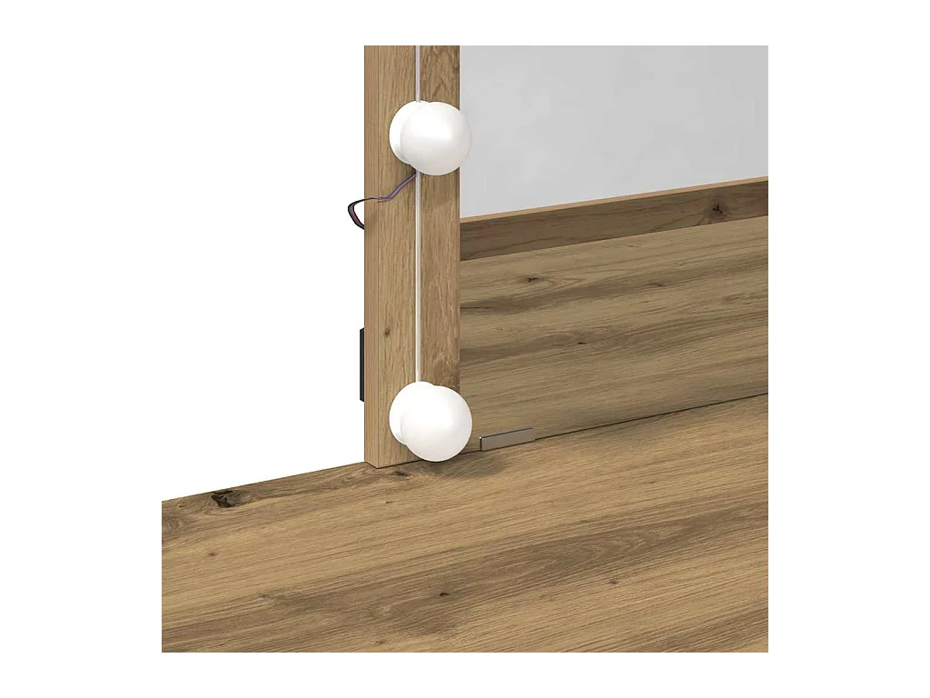 Coiffeuse chêne artisanal 100 x 40 x 130 cm Bois d'ingénierie