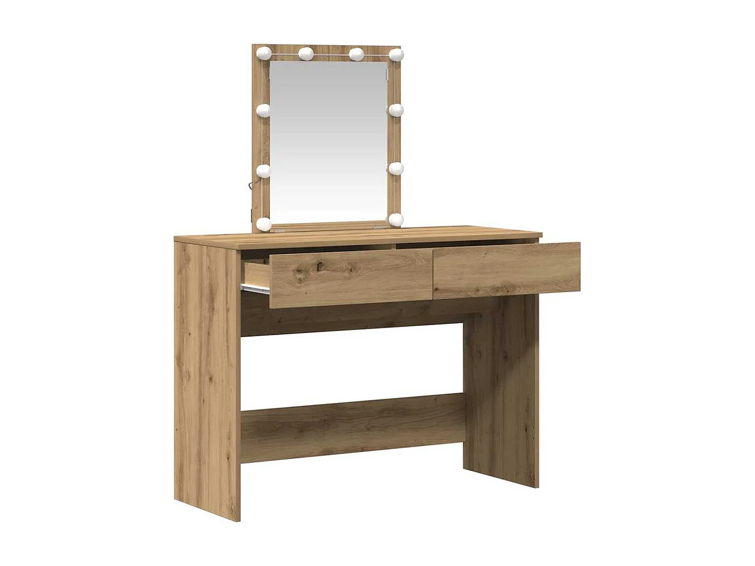 Coiffeuse chêne artisanal 100 x 40 x 130 cm Bois d'ingénierie