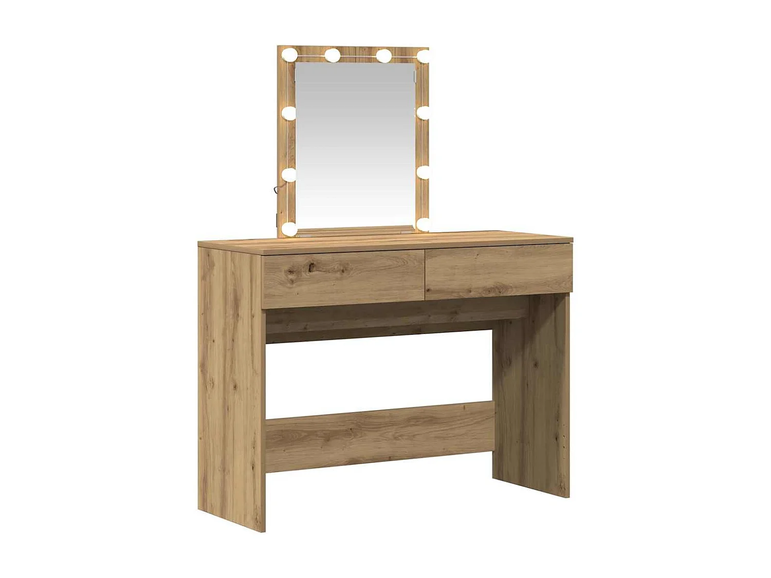 Coiffeuse chêne artisanal 100 x 40 x 130 cm Bois d'ingénierie