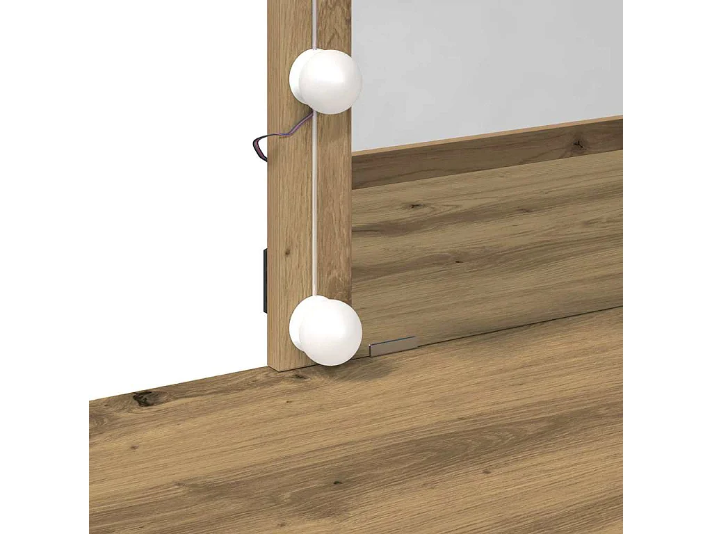 Coiffeuse chêne artisanal 100 x 40 x 130 cm Bois d'ingénierie