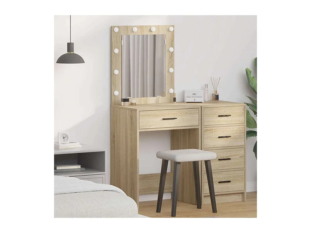 Coiffeuse Chêne sonoma 50 x 41 x 135 cm Bois d'ingénierie