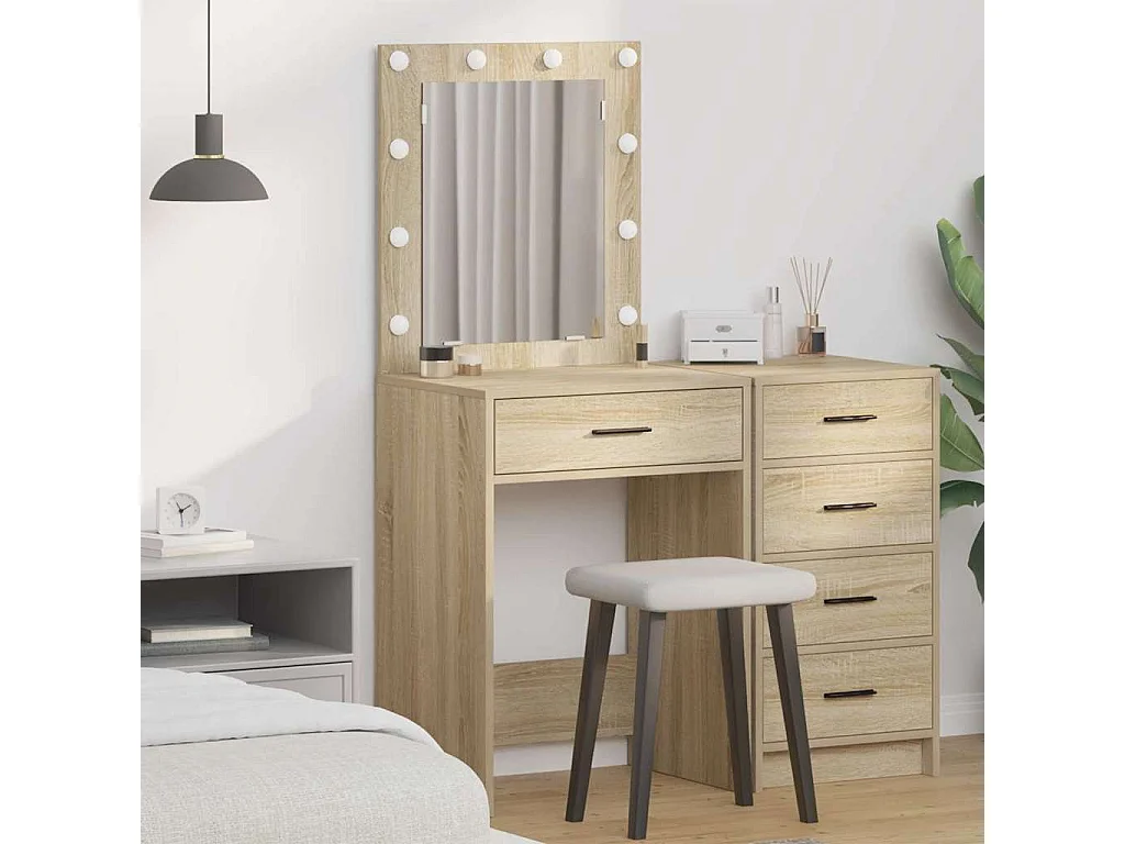 Tocador de roble Sonoma 50 x 41 x 135 cm Madera de ingeniería