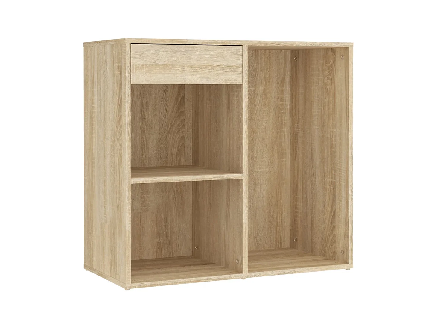 LED-wastafel met 2 kasten Sonoma eiken bewerkt hout