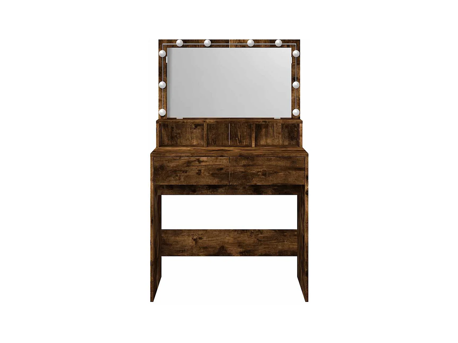 Kaptafel met LED gerookt eiken 80x41x134,5 cm