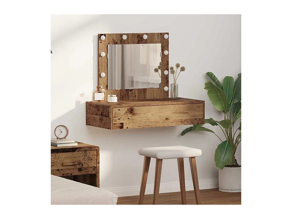 Table de Toilette Marron 83 x 40 x 70 cm Bois d'ingénierie