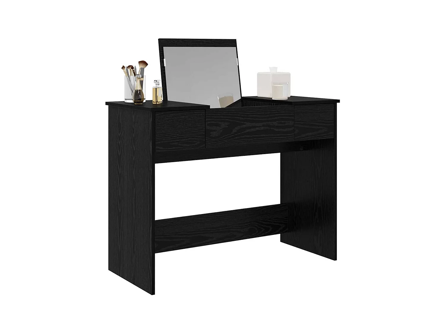 Table de Toilette Chêne noir 100 x 45 x 76 cm Bois d'ingénierie