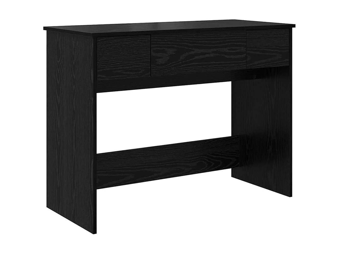 Table de Toilette Chêne noir 100 x 45 x 76 cm Bois d'ingénierie