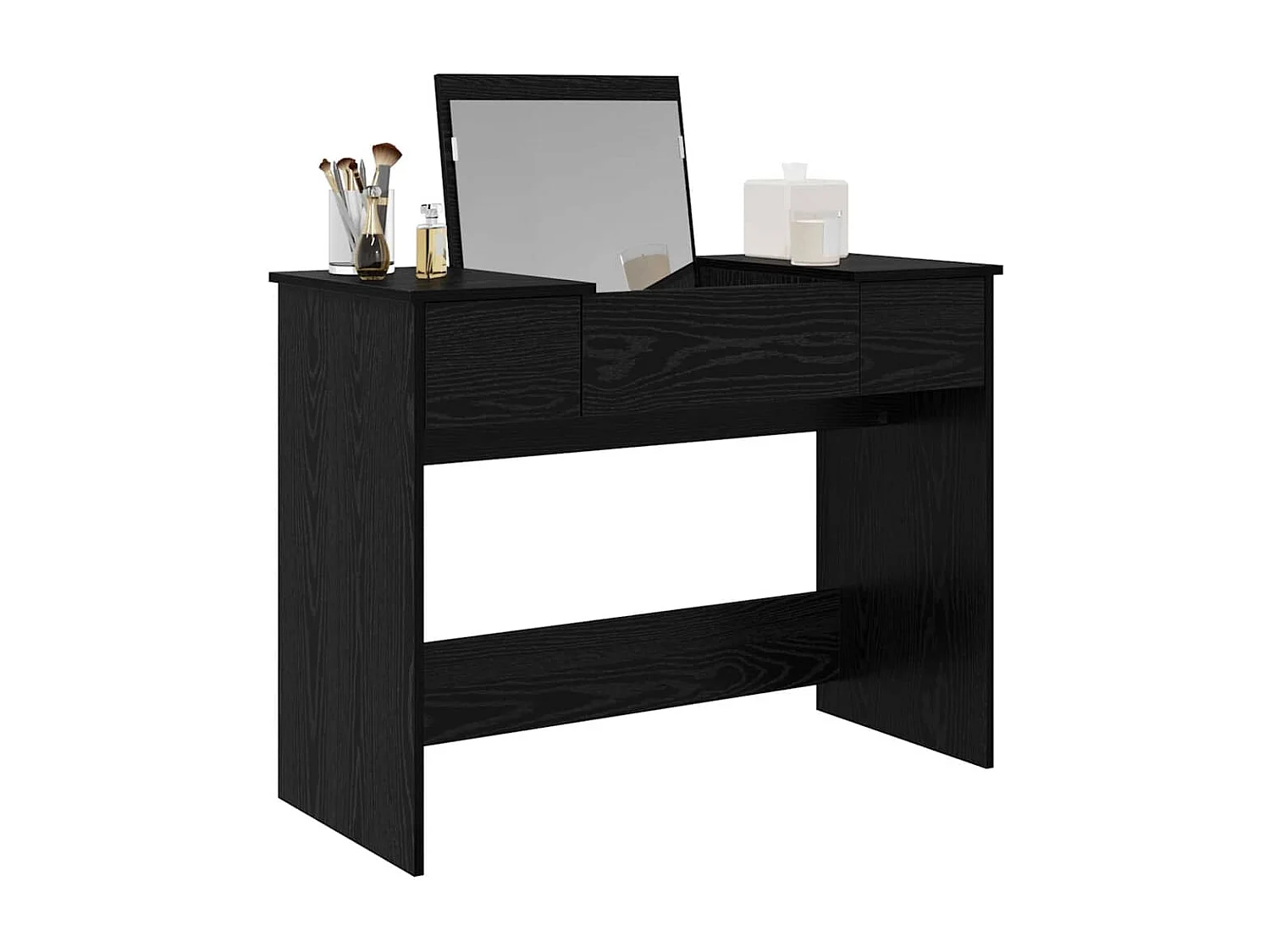 Table de Toilette Chêne noir 100 x 45 x 76 cm Bois d'ingénierie