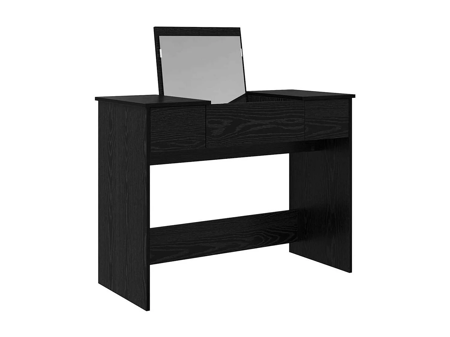 Table de Toilette Chêne noir 100 x 45 x 76 cm Bois d'ingénierie