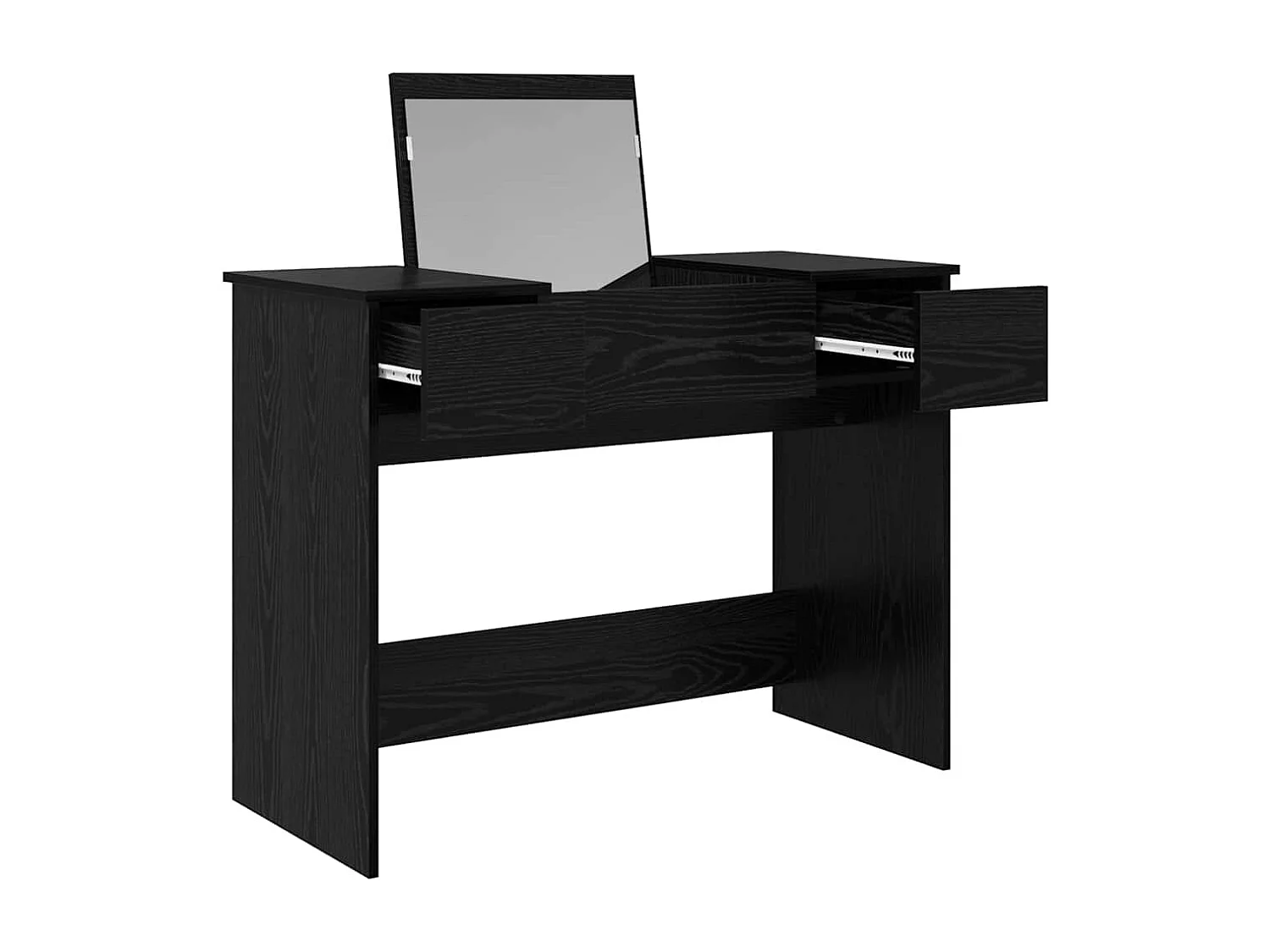 Table de Toilette Chêne noir 100 x 45 x 76 cm Bois d'ingénierie