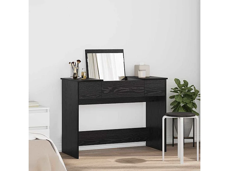 Table de Toilette Chêne noir 100 x 45 x 76 cm Bois d'ingénierie
