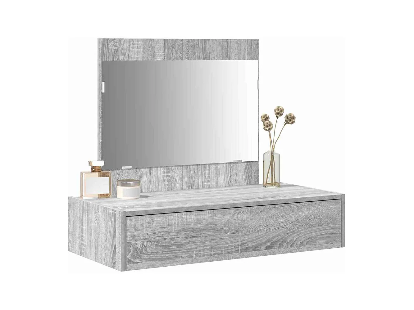 Table de Toilette Gris 83 x 40 x 70 cm Bois d'ingénierie