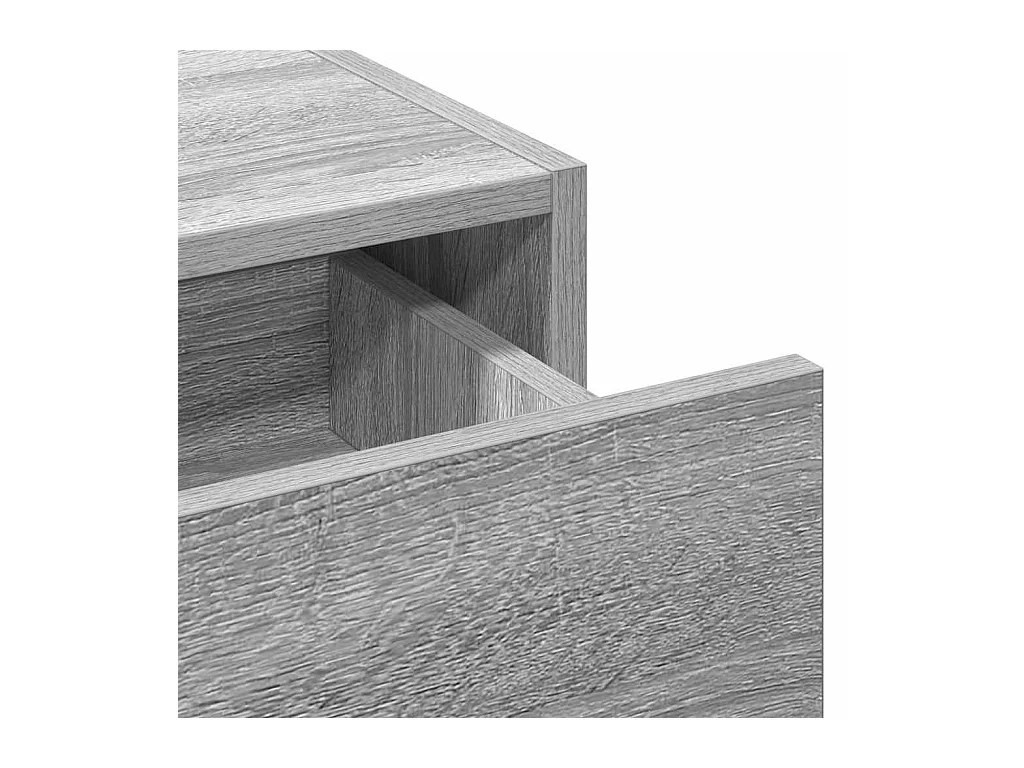 Table de Toilette Gris 83 x 40 x 70 cm Bois d'ingénierie