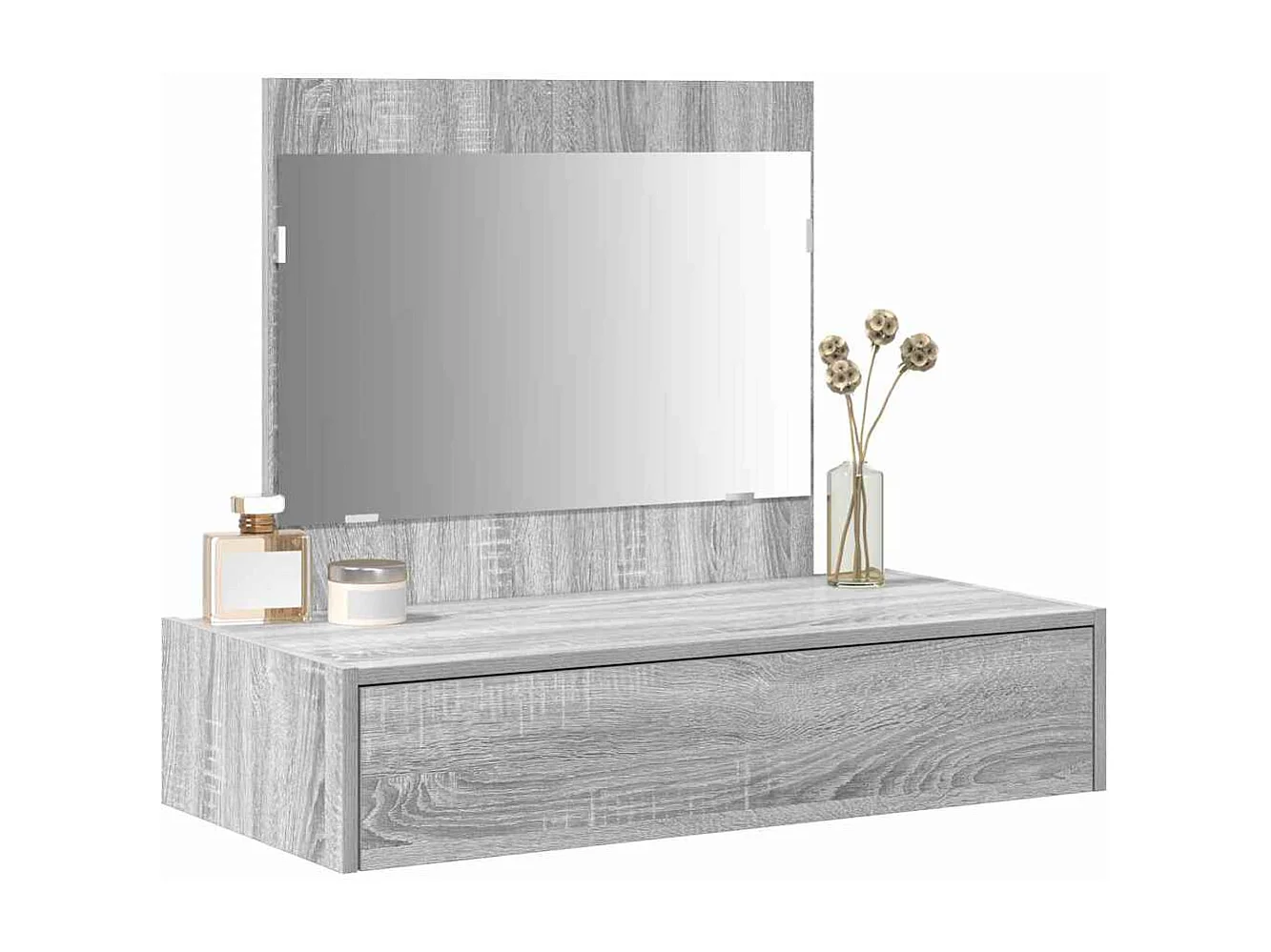 Table de Toilette Gris 83 x 40 x 70 cm Bois d'ingénierie