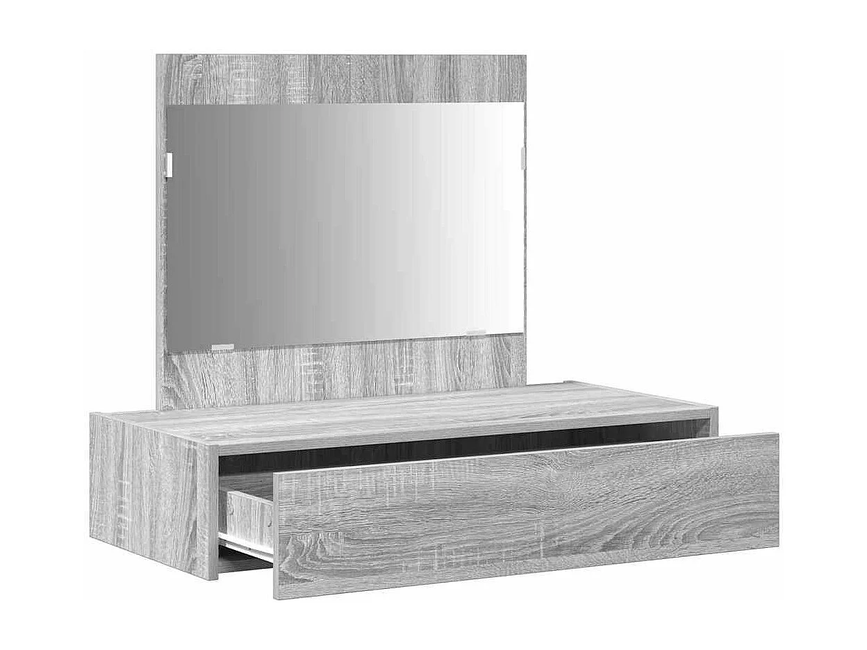 Table de Toilette Gris 83 x 40 x 70 cm Bois d'ingénierie