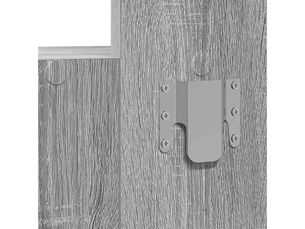 Table de Toilette Gris 83 x 40 x 70 cm Bois d'ingénierie