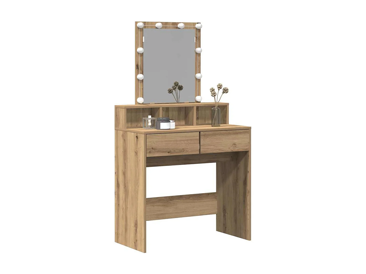 Coiffeuse chêne artisanal 80 x 41 x 144,5 cm Bois d'ingénierie