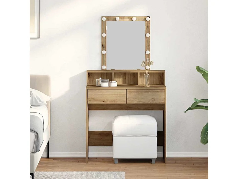 Coiffeuse chêne artisanal 80 x 41 x 144,5 cm Bois d'ingénierie