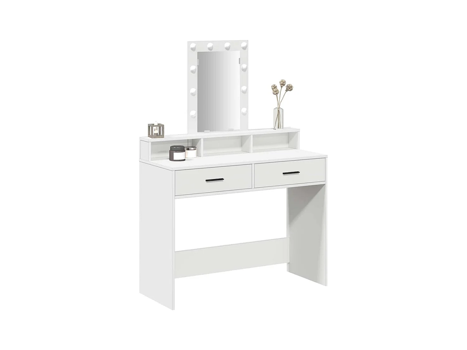 Table de Toilette Blanc 100 x 41 x 140 cm Bois d'ingénierie