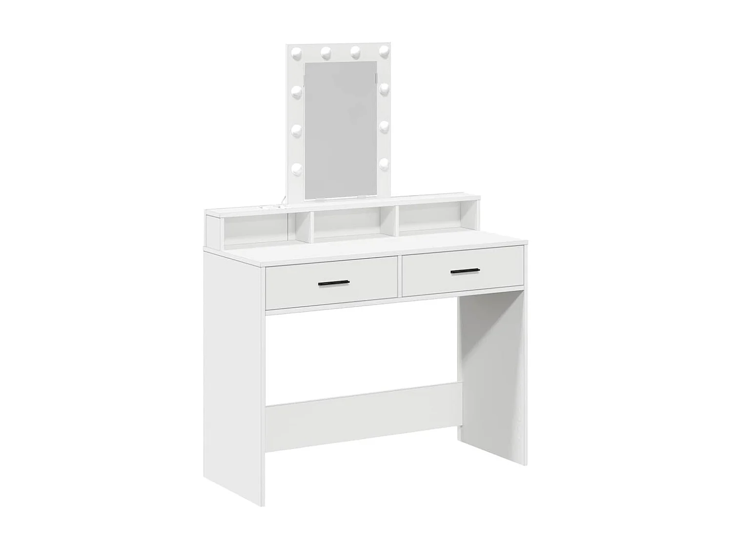 Witte kaptafel 100 x 41 x 140 cm van bewerkt hout