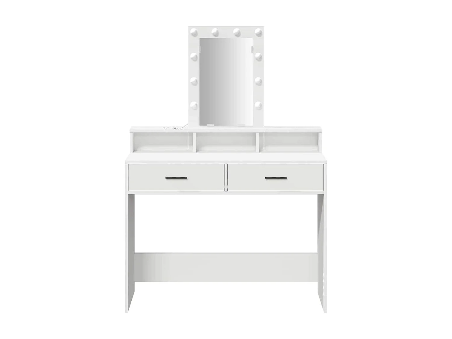 Witte kaptafel 100 x 41 x 140 cm van bewerkt hout