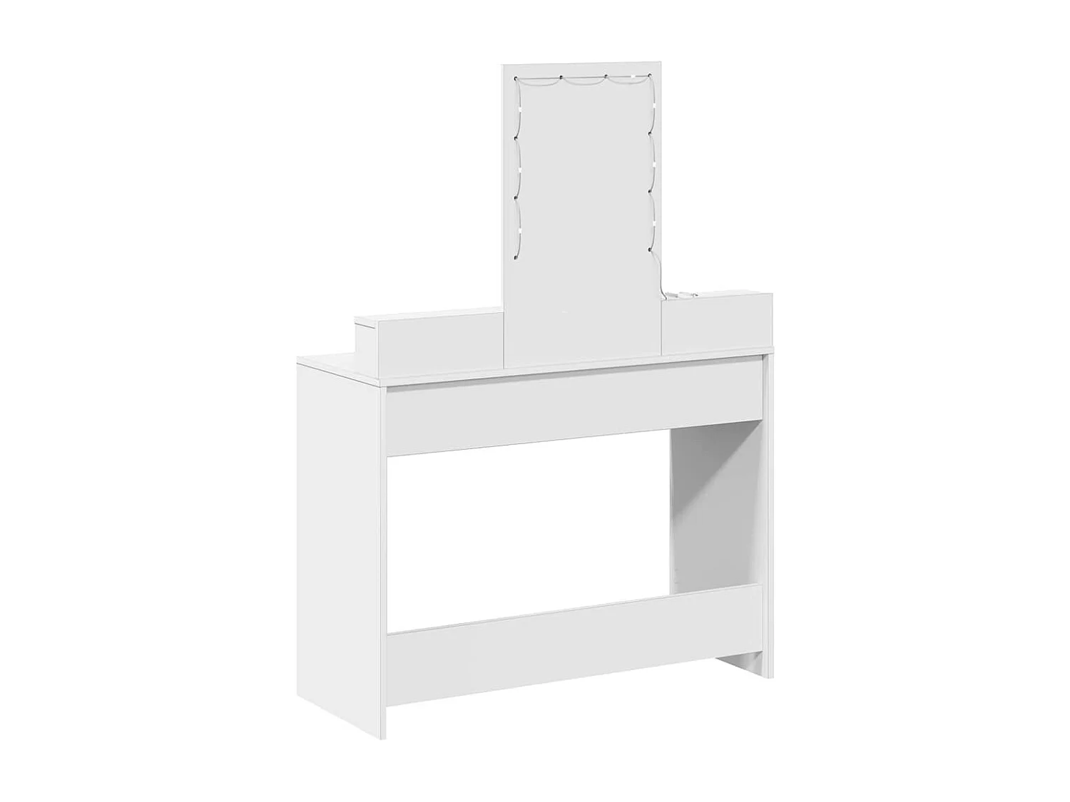 Witte kaptafel 100 x 41 x 140 cm van bewerkt hout