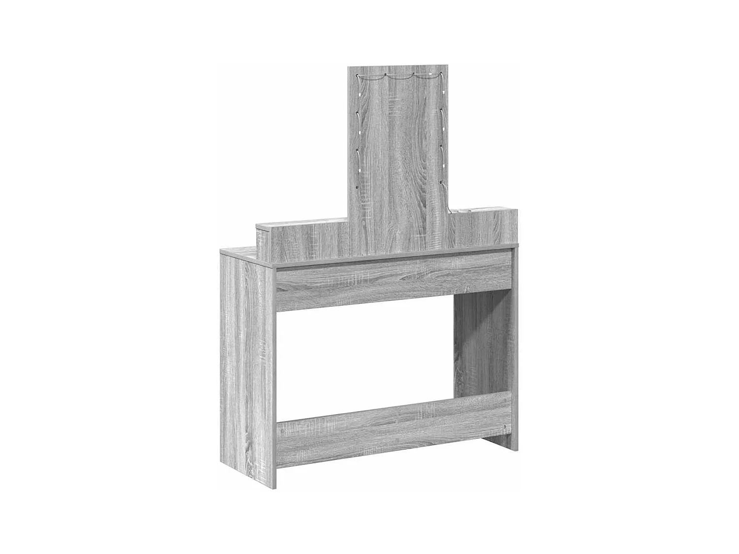 Grijze kaptafel 100 x 41 x 140 cm bewerkt hout