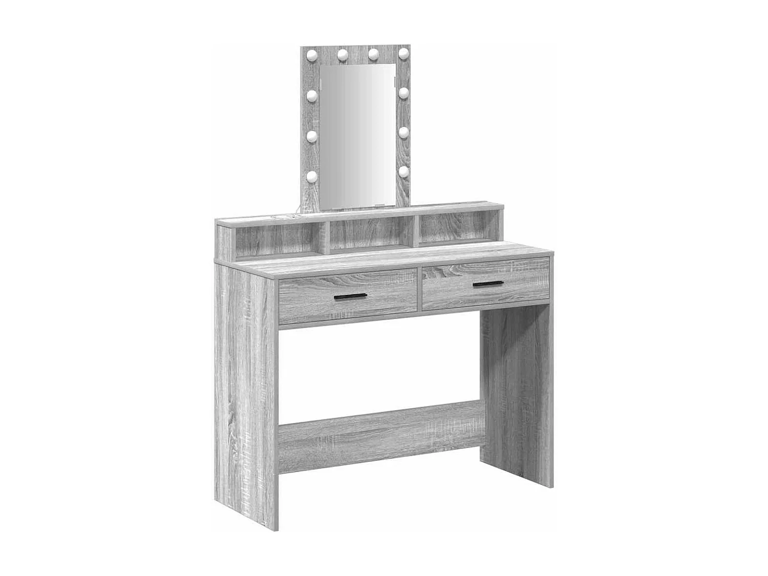 Table de Toilette Gris 100 x 41 x 140 cm Bois d'ingénierie