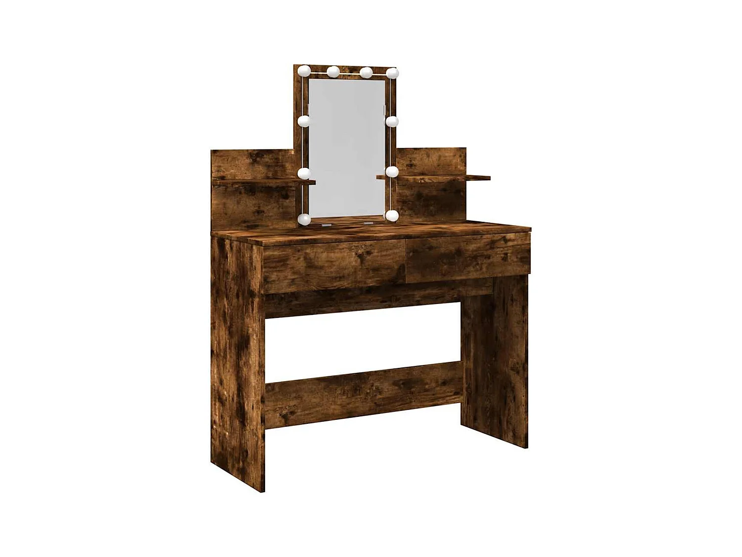 Kaptafel met LED gerookt eiken 100x40x130 cm