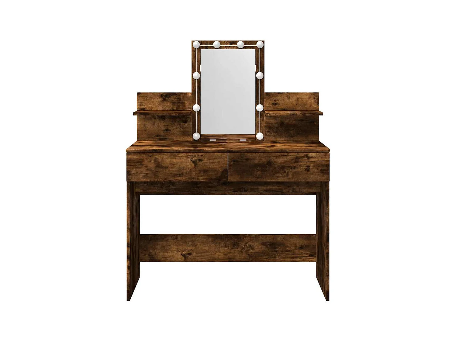 Kaptafel met LED gerookt eiken 100x40x130 cm