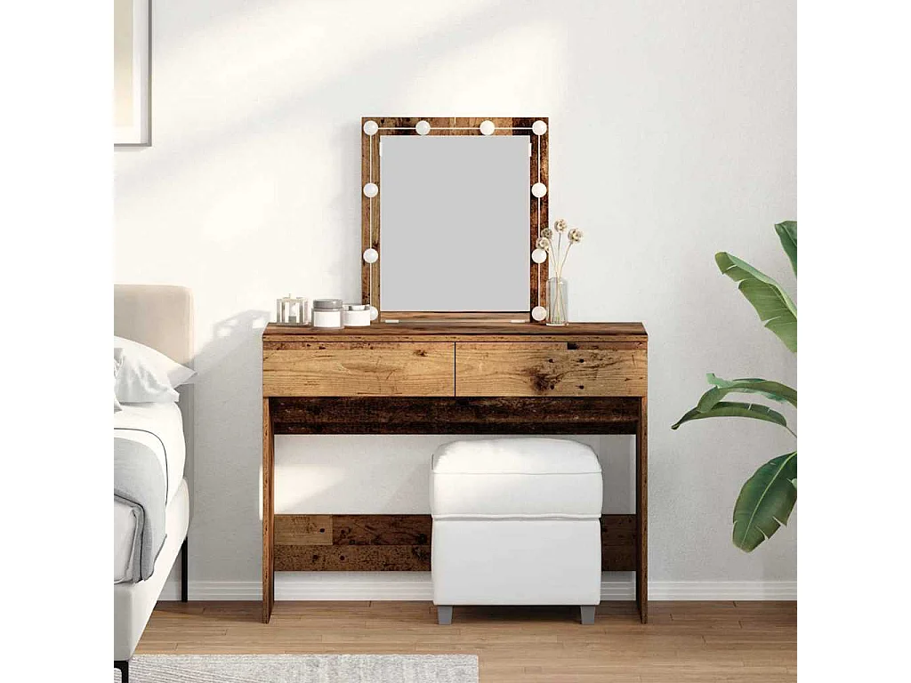 Coiffeuse Bois Ancien 100 x 40 x 130 cm Bois d'ingénierie