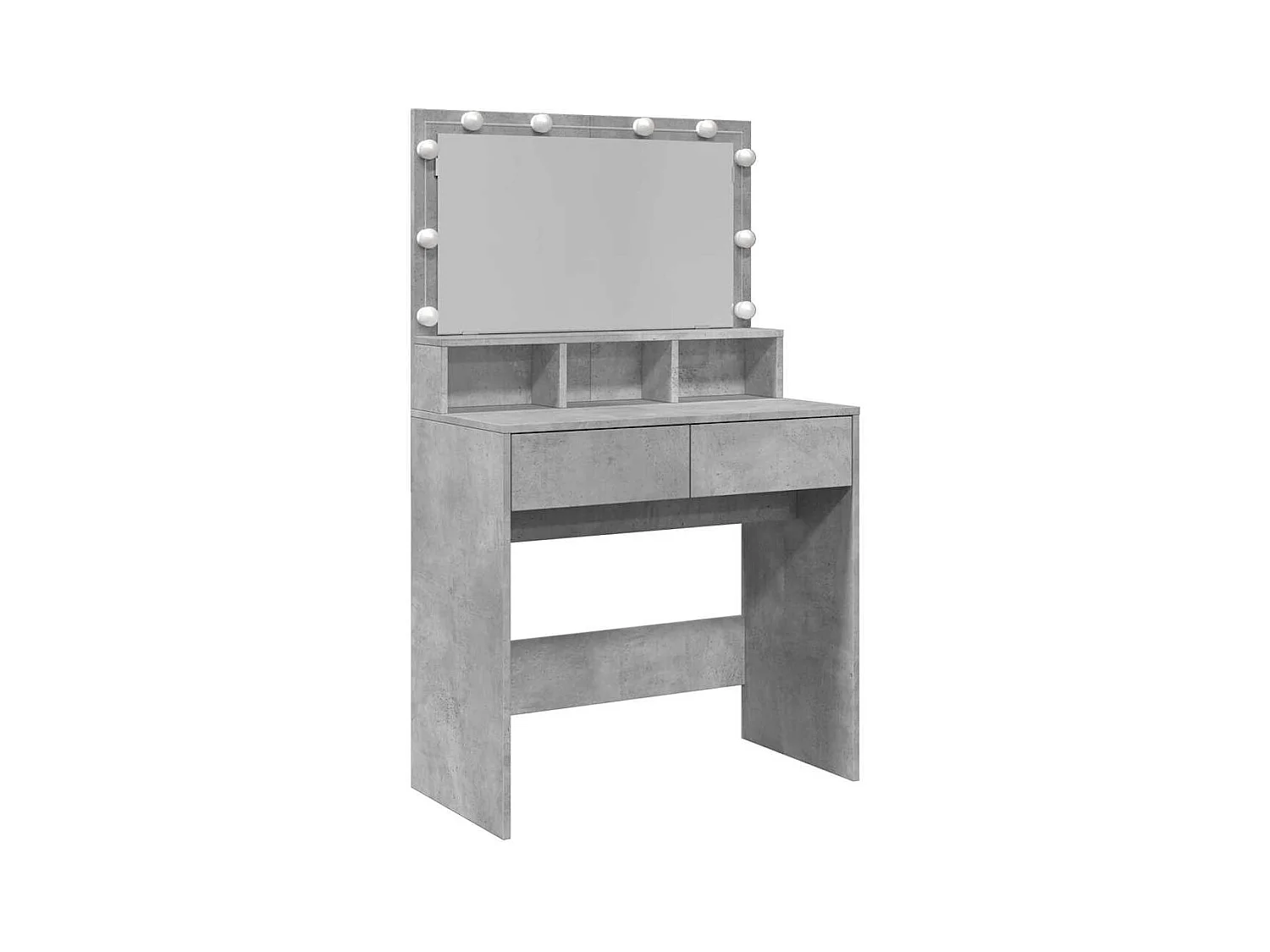 Betongrijze LED kaptafel 80x41x134,5 cm