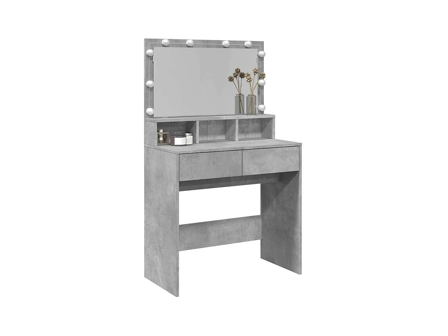 Betongrijze LED kaptafel 80x41x134,5 cm