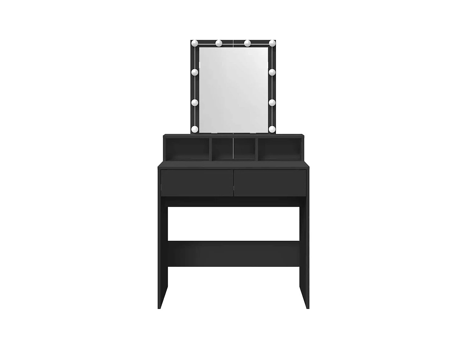 Kaptafel met LED zwart 80x41x144,5 cm