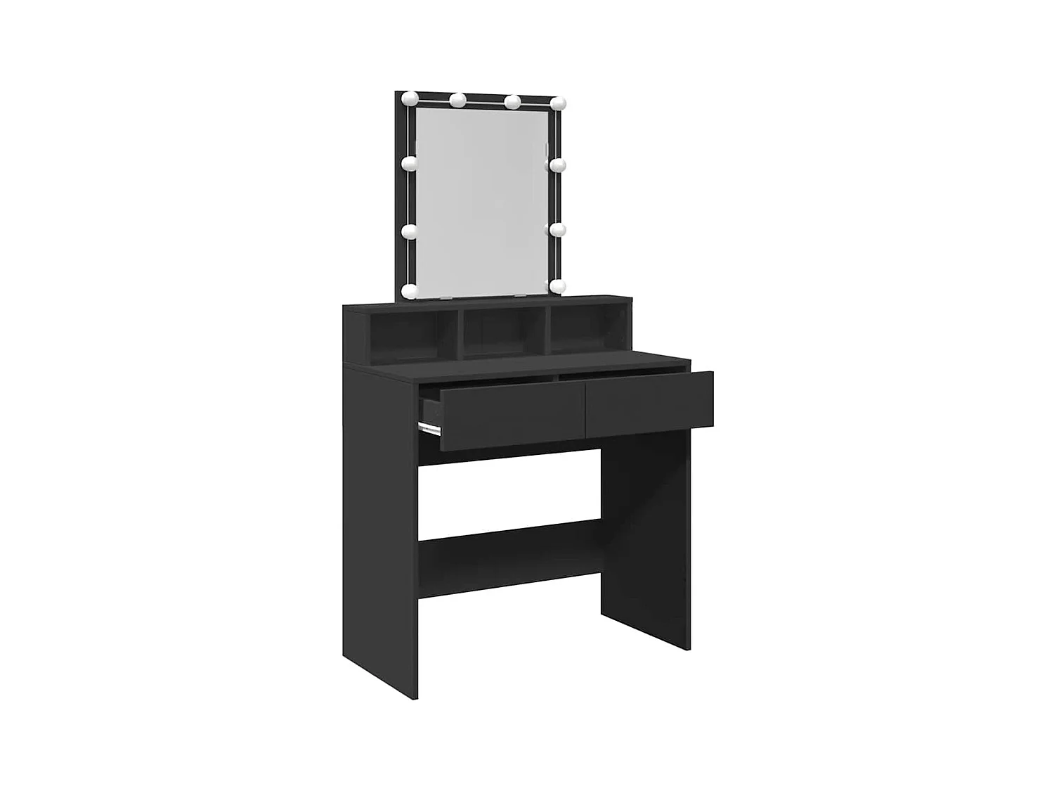 Kaptafel met LED zwart 80x41x144,5 cm