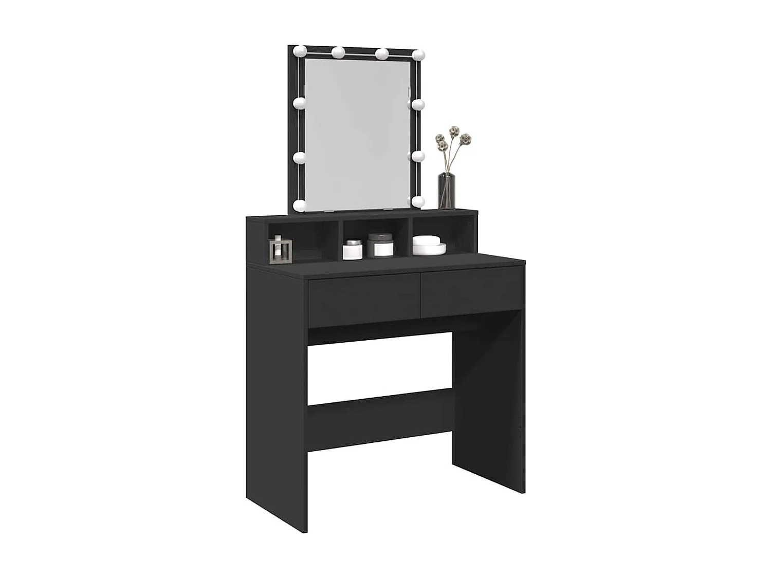 Toletta con LED nero 80x41x144,5 cm