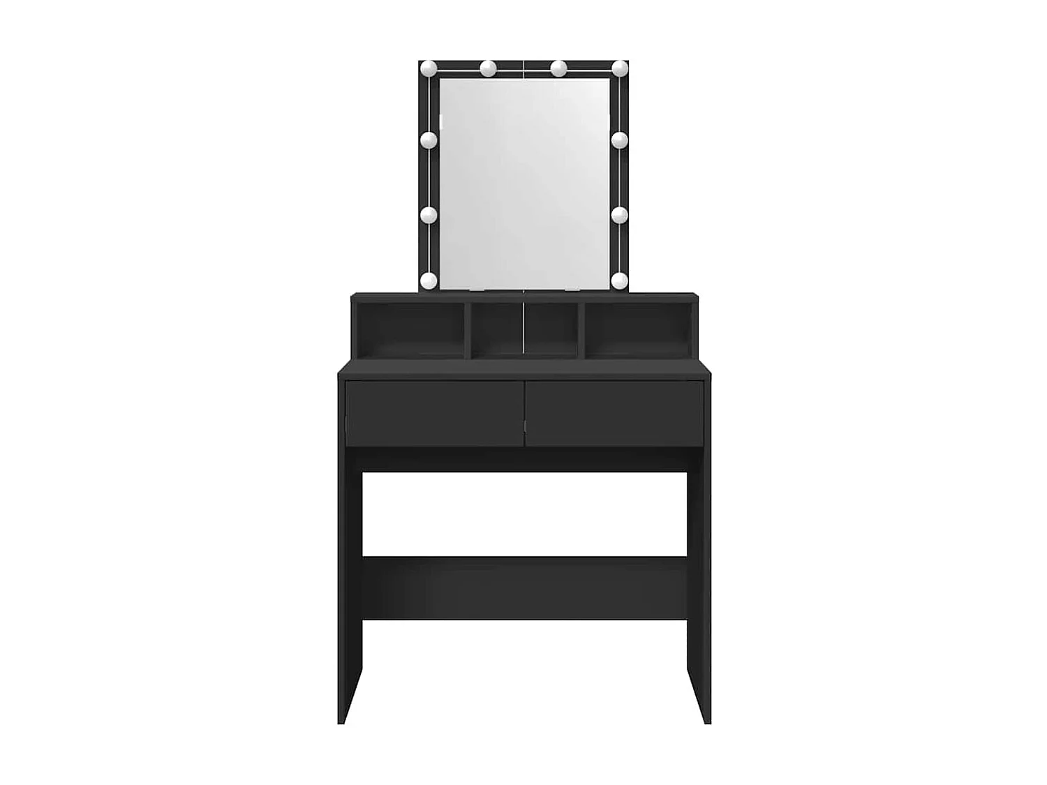 Toletta con LED nero 80x41x144,5 cm