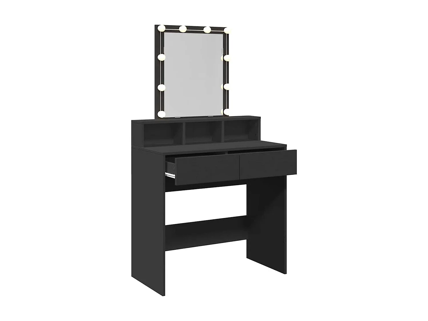 Toletta con LED nero 80x41x144,5 cm