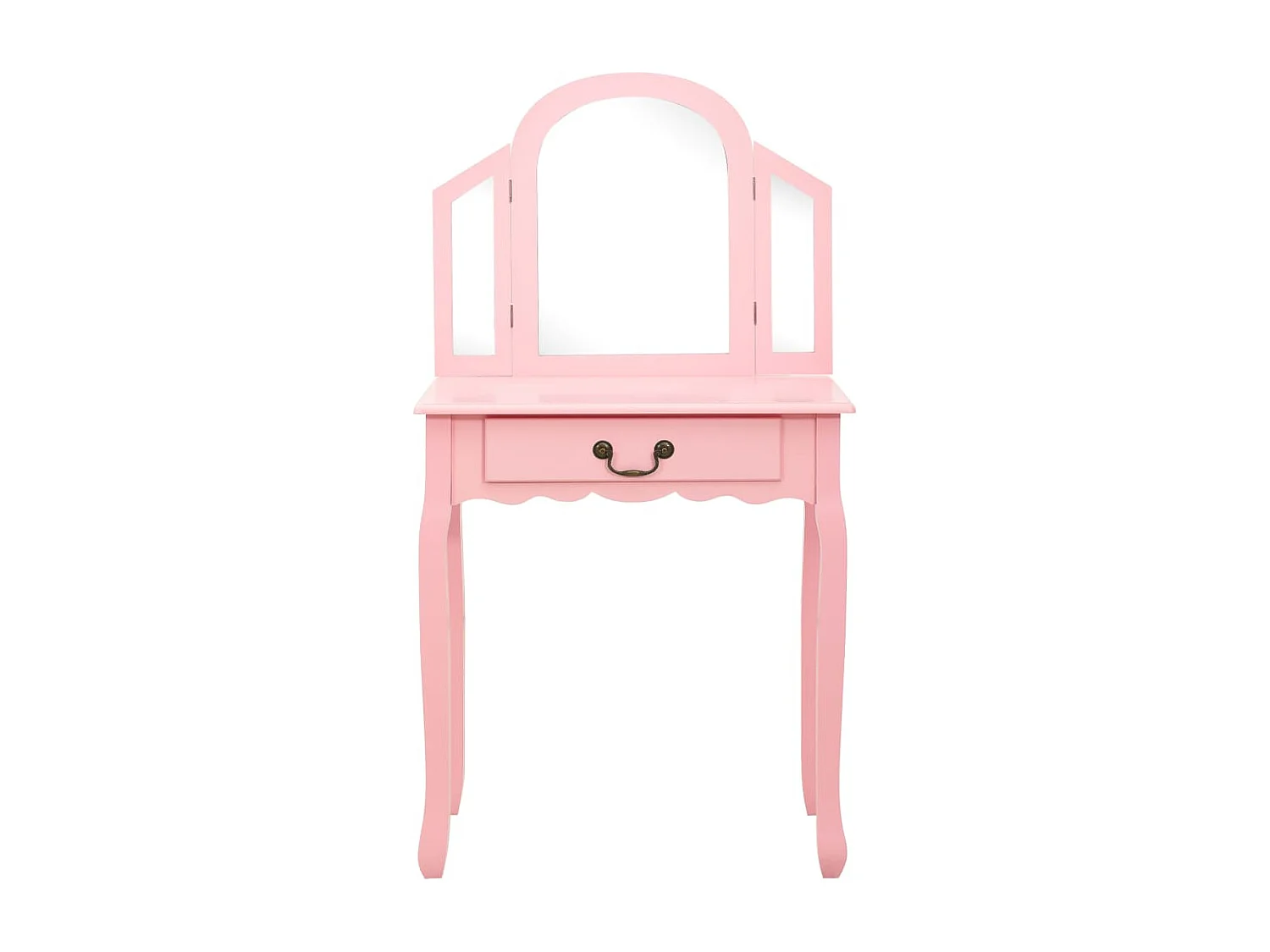 Schminktisch und Hocker Rose 65x36x128 cm Paulownia Holz MDF